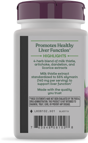 Nature's Way® | Super Milk Thistle - left side of pack Sku:08102