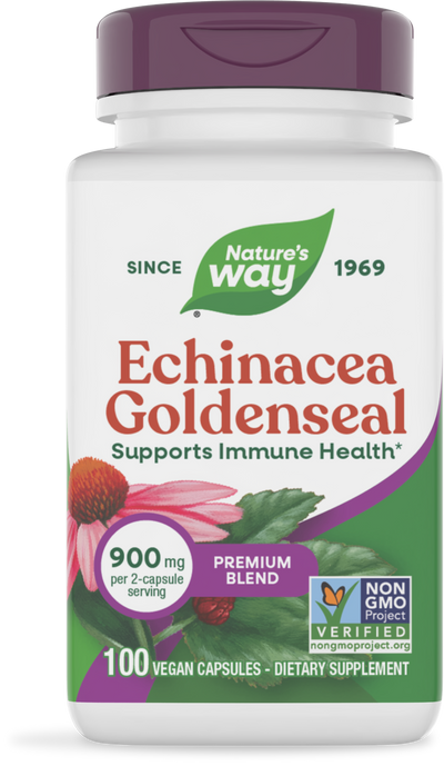 <{%PRIMARY_415E%}>Nature's Way® | Echinacea Goldenseal Premium Blend, 100 capsules