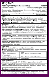 <{%MAIN10_15159%}>Nature's Way® | Umcka Cold+Flu Relief Chewables - back of pack
