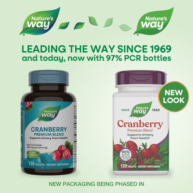 <{%MAIN9_15021%}>Nature's Way® | Cranberry Premium Blend - package updates old to new