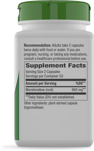 Nature's Way® | Marshmallow Root - right side of pack Sku:14800