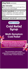 Nature's Way® | Umcka Zero Sugar Cold Relief Syrup - back of pack Sku:15794