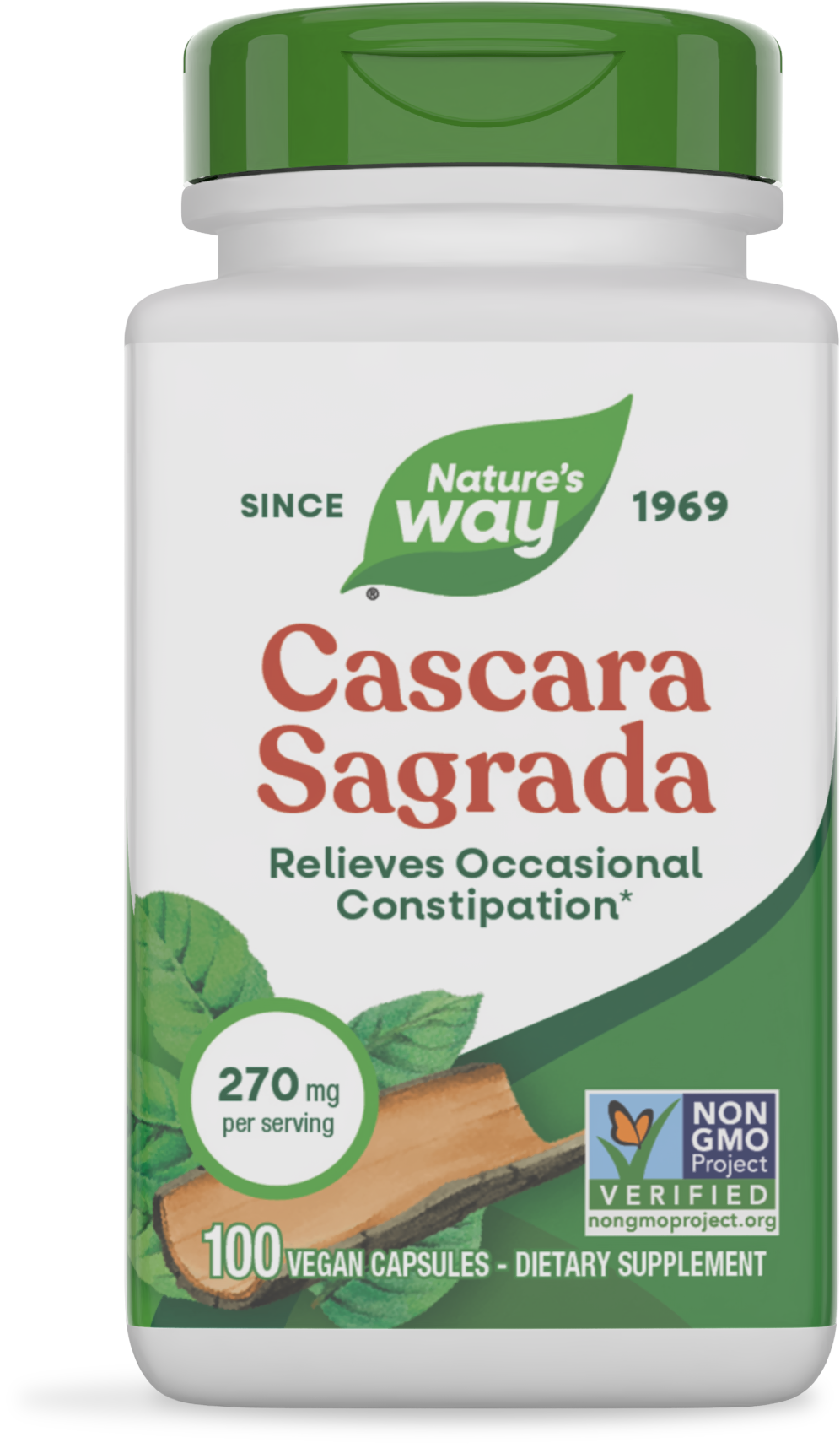 <{%PRIMARY_11300E%}>Nature's Way® | Cascara Sagrada, 100 capsules