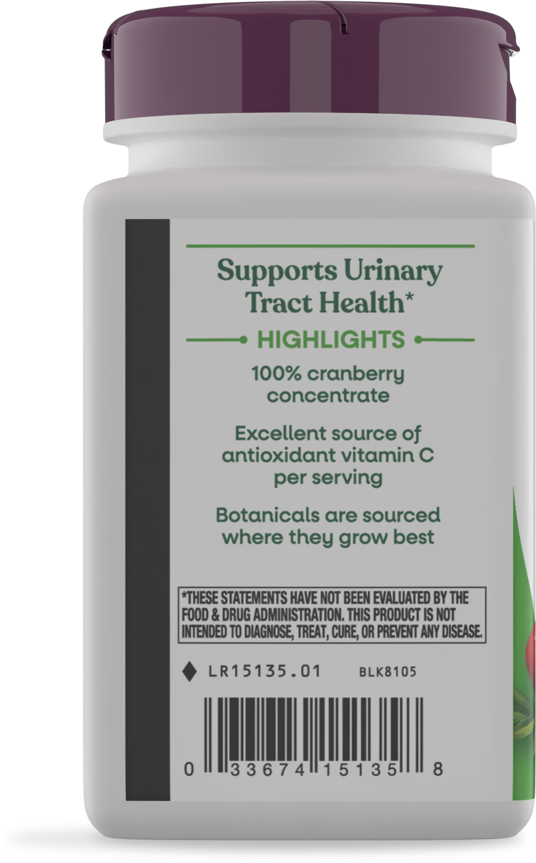 <{%MAIN3_15135%}>Nature's Way® | Cranberry Premium Blend - left side of pack