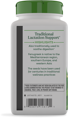 Nature's Way® | Fenugreek Seed - left side of pack Sku:14610