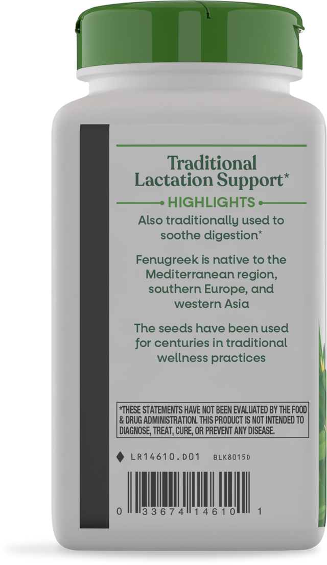 <{%MAIN11_14610%}>Nature's Way® | Fenugreek Seed - left side of pack