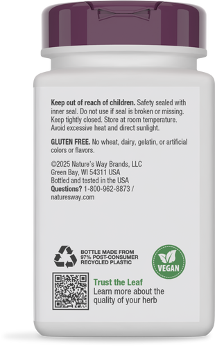 Nature's Way® | Super Milk Thistle - back of pack Sku:08102