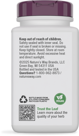 <{%MAIN4_10260%}>Nature's Way® | Turmeric Max Potency - back of pack