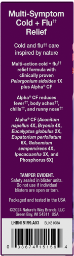 Nature's Way® | Umcka Cold+Flu Relief Chewables - left side of pack Sku:15159