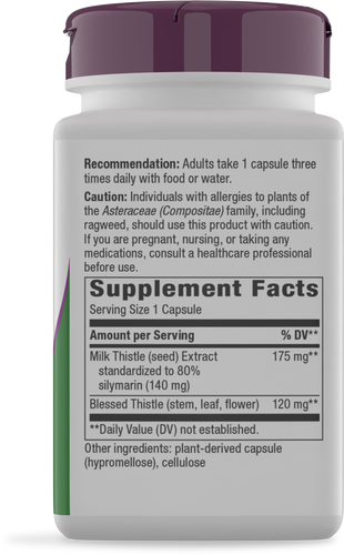 Nature's Way® | Milk Thistle - right side of pack Sku:15355