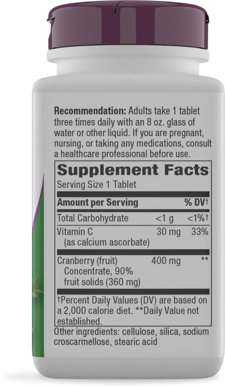 <{%MAIN2_15020%}>Nature's Way® | Cranberry Premium Blend - right side of pack
