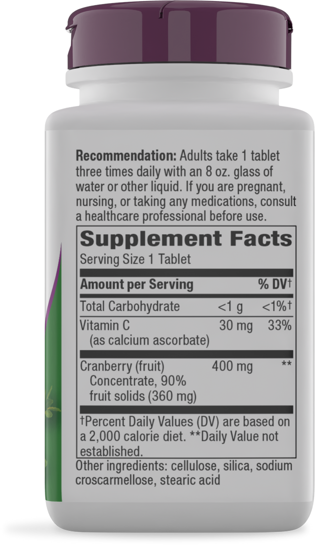 <{%MAIN2_15020%}>Nature's Way® | Cranberry Premium Blend - right side of pack