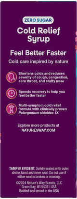<{%MAIN4_15794%}>Nature's Way® | Umcka Zero Sugar Cold Relief Syrup - left side of pack
