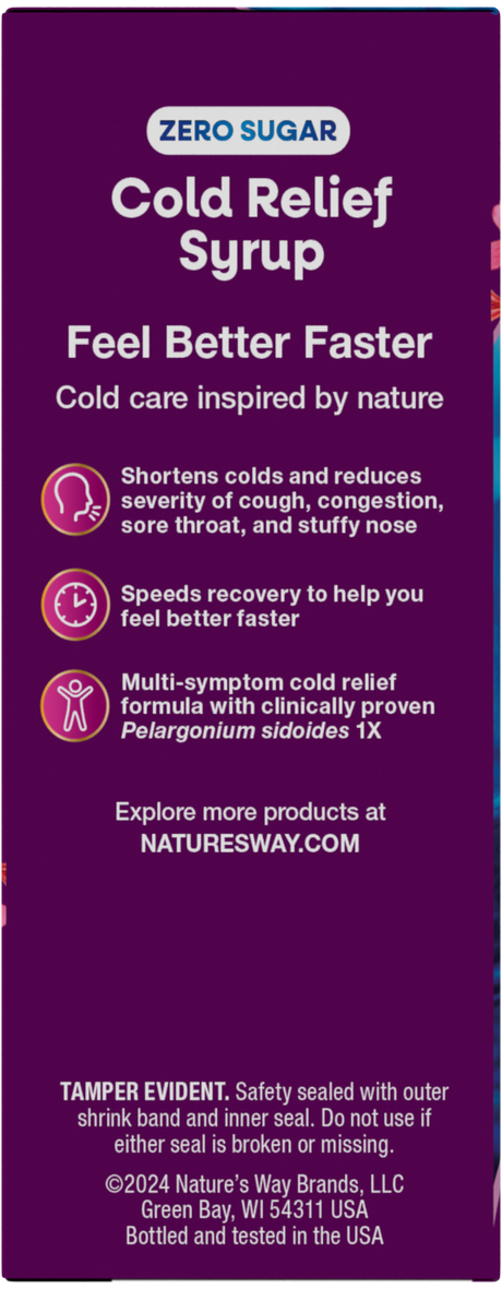 <{%MAIN4_15794%}>Nature's Way® | Umcka Zero Sugar Cold Relief Syrup - left side of pack