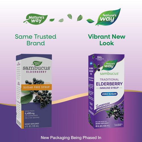 Nature's Way® | Sambucus Zero Sugar Traditional Elderberry Immune Syrup Sku:6971