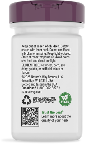 Nature's Way® | Grape Seed Standardized Extract - back of pack Sku:14320