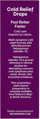 Nature's Way® | Umcka ColdCare Original Drops - right side of pack Sku:15790