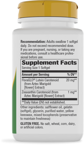 Nature's Way® | Lutein - right side of pack Sku:15491