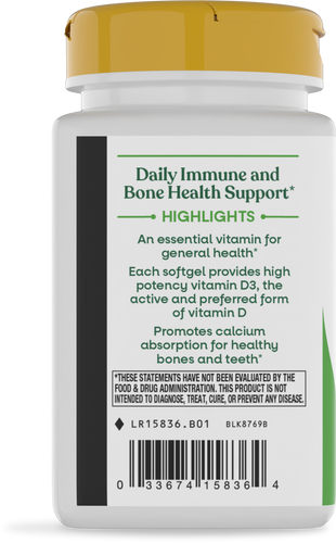 Nature's Way® | Vitamin D3 Max - left side of pack Sku:15836