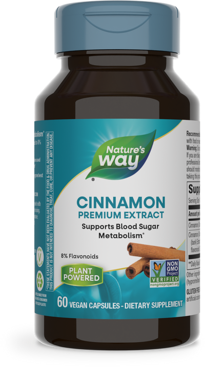<{%PRIMARY_15492%}>Nature's Way® | Cinnamon Premium Extract, 60 capsules