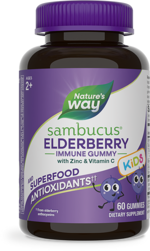Nature's Way® | Sambucus Kids Elderberry Immune Gummies, 60 gummies, Elderberry Sku:12285