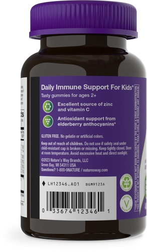 Nature's Way® | Sambucus Kids Immune Gummies - left side of pack Sku:12346