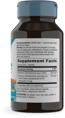 Nature's Way® | Cinnamon Premium Extract - right side of pack Sku:15492
