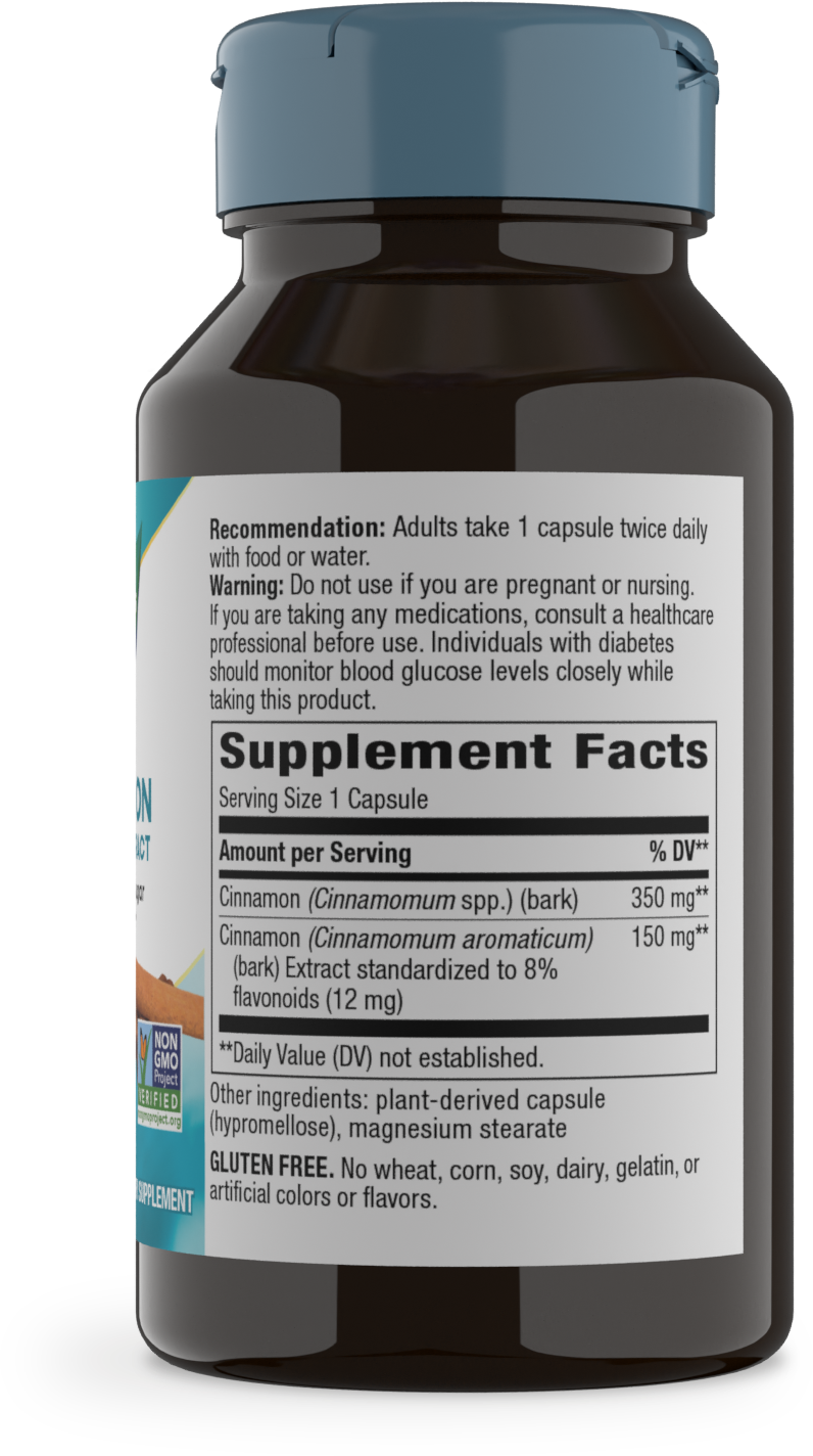 <{%MAIN10_15492%}>Nature's Way® | Cinnamon Premium Extract - right side of pack