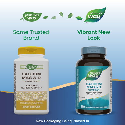 Nature's Way® | Calcium-Magnesium-Vitamin D - package updates old to new Sku:41421