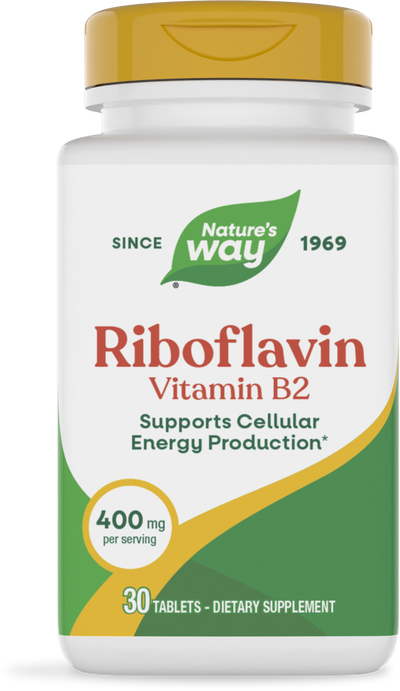 <{%PRIMARY_16843%}>Nature's Way® | Riboflavin Vitamin B2, 30 tablets