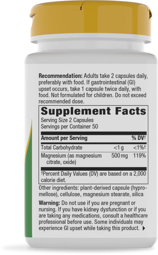 Nature's Way® | Magnesium Complex - right side of pack Sku:41051