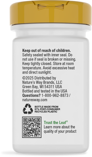 Nature's Way® | Vitamin D3 - back of pack Sku:15590