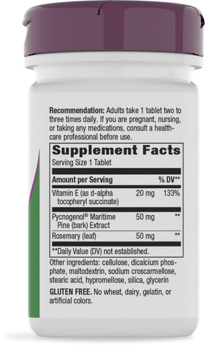 Nature's Way® | Pycnogenol Premium Blend - right side of pack Sku:45151