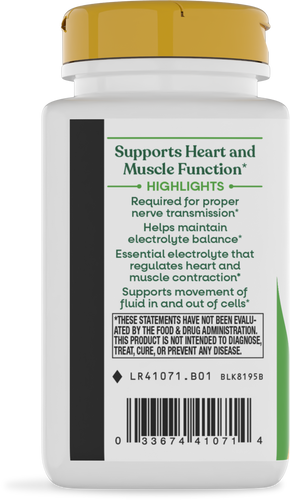 Nature's Way® | Potassium - left side of pack Sku:41071