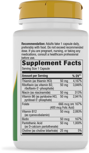 Nature's Way® | B-50 Complex - right side of pack Sku:40511