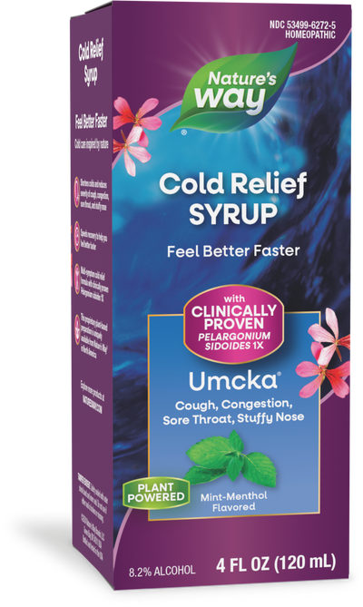 <{%PRIMARY_15272%}>Nature's Way® | Umcka Cold Relief Syrup, 4 fl oz (120 ml), Mint-Menthol
