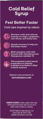 Nature's Way® | Umcka ColdCare Syrup - left side of pack Sku:15792