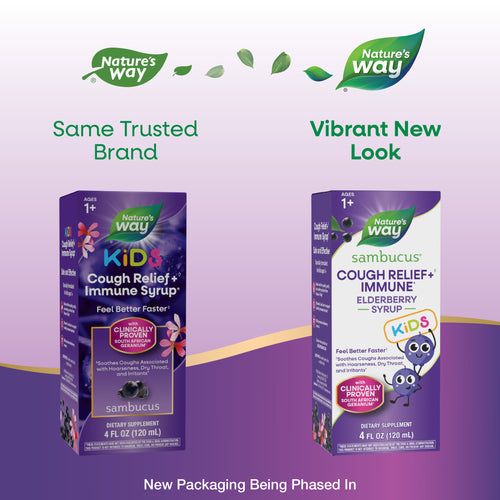 Nature's Way® | Sambucus Kids Cough Relief + Immune Elderberry Syrup Sku:13671