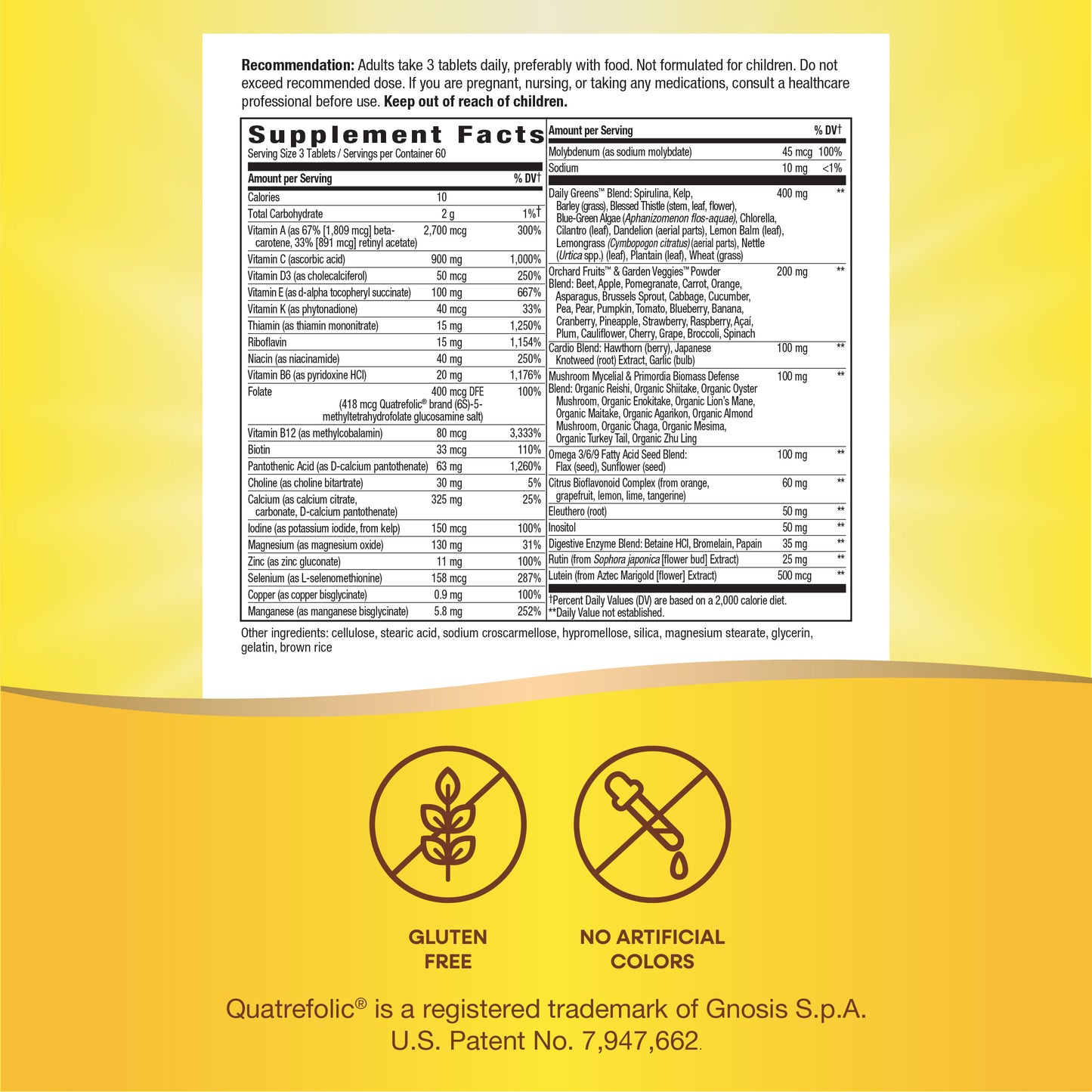 <{%MAIN6_14932%}>Nature's Way® | Alive!® Max3 Potency Adult Complete Multivitamin-No Added Iron