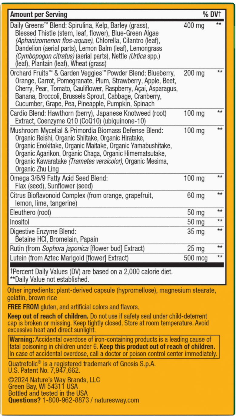 <{%MAIN3_15090%}>Nature's Way® | Alive! Max6 Max Potency Daily Multivitamin - back of pack