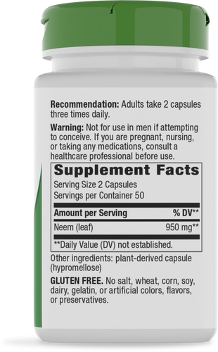 Nature's Way® | Neem Leaf - right side of pack Sku:15120