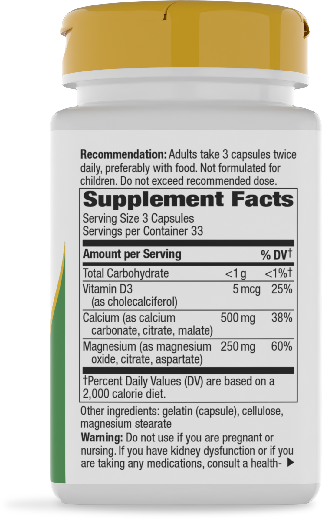 <{%MAIN10_41420%}>Nature's Way® | Calcium-Magnesium-Vitamin D - right side of pack