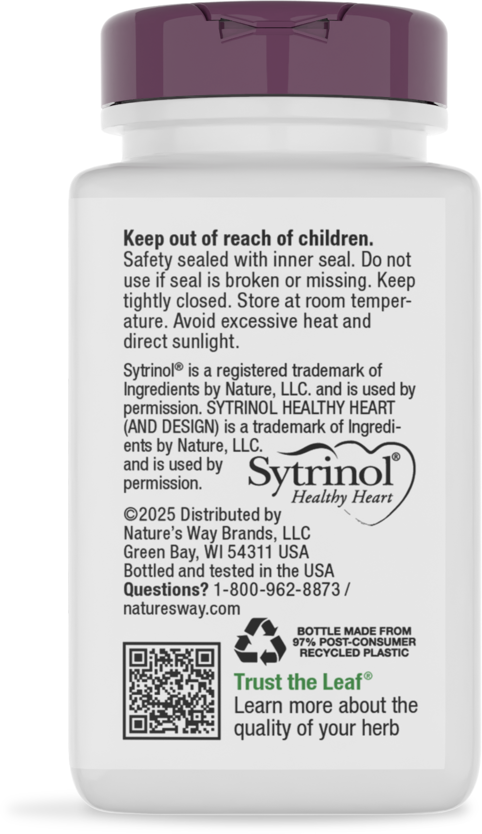 <{%MAIN4_15570%}>Nature's Way® | Sytrinol - back of pack
