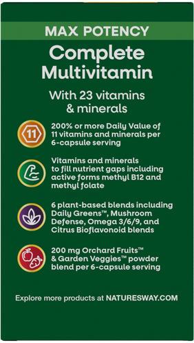 Nature's Way® | Alive! Max6 Max Potency Daily Multivitamin - left side of pack Sku:15090