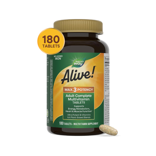 Nature's Way® | Alive!® Max3 Potency Adult Complete Multivitamin-No Added Iron Sku:14932