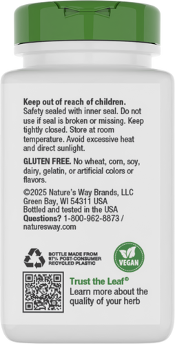 Nature's Way® | 5-Mushroom Blend - back of pack Sku:15780