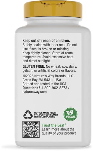 Nature's Way® | Calcium Citrate, Carbonate & Malate - back of pack Sku:41011