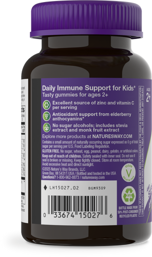 Nature's Way® | Sambucus Elderberry Zero Sugar Immune Gummies for Kids Sku:15027