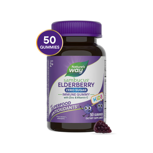 Nature's Way® | Sambucus Elderberry Zero Sugar Immune Gummies for Kids Sku:15027