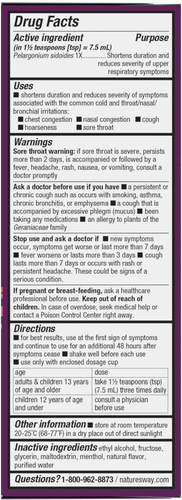 Nature's Way® | Umcka ColdCare Syrup - right side of pack Sku:15792